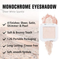 evpct Pear White Shimmer Single Eye shadow Palette Makeup for Older Women, Glitter Sparkly Pearl Shimmer Cream Eyeshadow Palette Brightener Make
