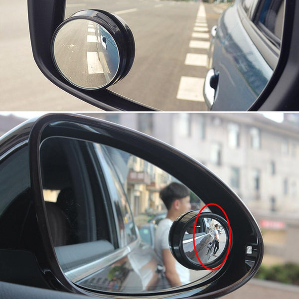 KEWAYO 2 Pack Automotive Blind Spot Mirrors, Small round Convex Adjustable 360Â°Rotate Wide Angle Car Rear View Mirror for All Universal Vehicles