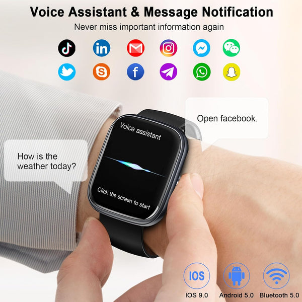 Smart Watch for Men Women, 2025 HD 1.91" Smartwatches (Answer/Make Call), 112+ Sports Modes Fitness Activity Tracker, Calories/Heart Rate/Sleep