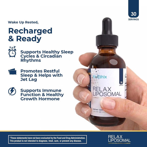 Nuethix Formulations Relax Liposomal Supplement Formula to Support Relaxation & Calm, 2 Fluid Ounces, 30 Servings