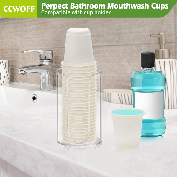Compostable Disposable 3oz Bathroom Cups 100P Mouthwash Eco Friendly Plastic Paper Cups Biodegradable Bath Rinse Medicine Urine, Replace Mini