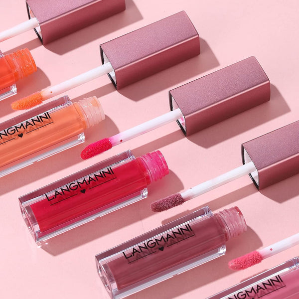 LANGMANNI 12Pcs Lip Gloss Collection Set, Glossy-A Lip Makeup Color-A