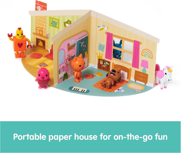 Sago Mini, Figurine Pack with 6 Toy Figures and Folding Playhouse, Kids Toys for Boys & Girls Ages 3 and Up