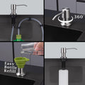 Styever Soap Dispenser for Kitchen Sink with Pump -16oz Bottle Built in Countertop Dish soap Dispenser with 4 Inch Spout- Oil Rubbed Bronze Sink