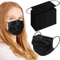 100Pcs Black Disposable Face Mask, 3 Ply Black Face Masks with Soft Elastic Ear loops Black 100 Count (Pack of 1)