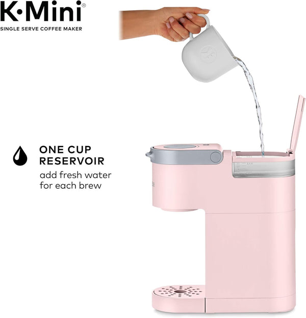 Keurig K-Mini Single Serve K-Cup Pod Coffee Maker, 6 to 12oz Brew size, with Cord Storage, Perfect for Small Spaces, Dusty Rose | Brews 6-12 Oz