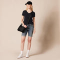 Amazon Essentials Women's Regular-Fit Short-Sleeve V-Neck T-Shirt, Multipacks 2 Black X-Large