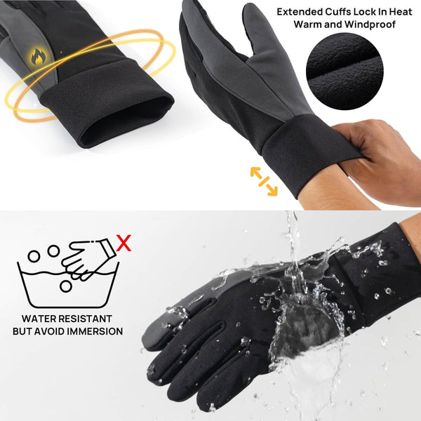 Fanvince Winter Gloves Gifts Men Women - Upgraded Touch Screen Cold Weather Warm Glove for Running Driving Cycling Hiking