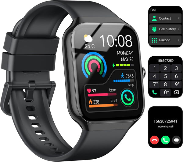Smart Watch for Men Women, 1.96"HD Smartwatch (Answer/Make Call) with Heart Rate/Sleep Monitor/Spo2/Pedometer, 2025 New Fitness Watch 113+ Sport