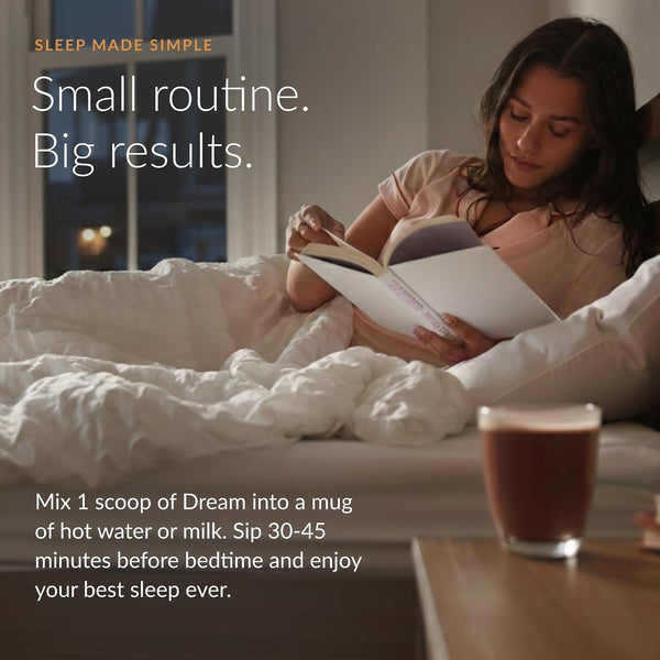 BEAM Dream Sleep Powder – Magnesium Sleep Aid for Adults with Melatonin, L-Theanine, Reishi Mushroom & Apigenin, Sleep Supplement, Sleep Cocoa Hot