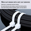 500PCS 8 inch zip ties clear, 40lb Strength, width 0.14 inches ，UV Resistant Strong Nylon Cable Ties,Nylon Cable Wire Ties,Heavy Duty White, for
