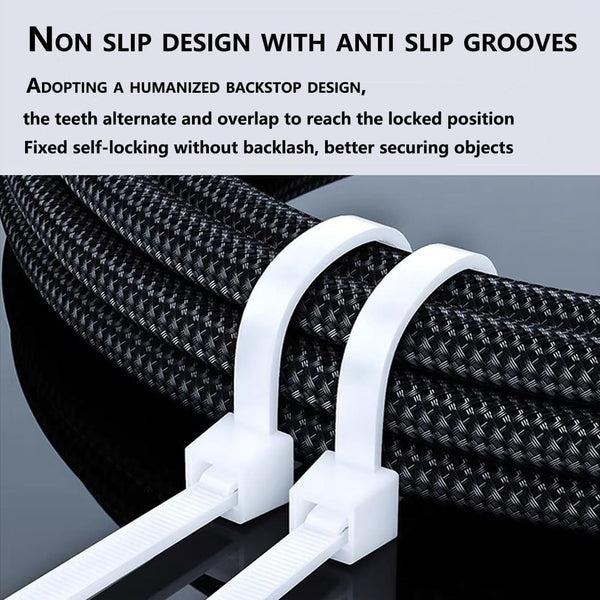 500PCS 8 inch zip ties clear, 40lb Strength, width 0.14 inches ，UV Resistant Strong Nylon Cable Ties,Nylon Cable Wire Ties,Heavy Duty White, for