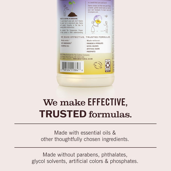 MRS. MEYER'S CLEAN DAY Multi-Surface Everyday Cleaner, Compassion Flower Scent, 16 Ounce Bottle