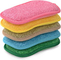 Multipurpose Kitchen Scrub Sponges, Heavy Duty Cleaning Non-Scratch Scrub Sponge, Reusable Microfiber Sponge for Household Cleaning, Random Colors