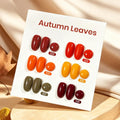 Beetles Fall Gel Polish Set, Autumn Leaves Collection, Burgundy Red Brown Colors | 6 Colors Orange Yellow Gel Polish Kit for Nails Soak Off UV LED