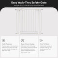 BalanceFrom Easy Walk-Thru Safety Gate for Doorways and Stairways with Auto-Close/Hold-Open Features, 30-Inch Tall, Fits 29.1-33.8 Inch Openings,