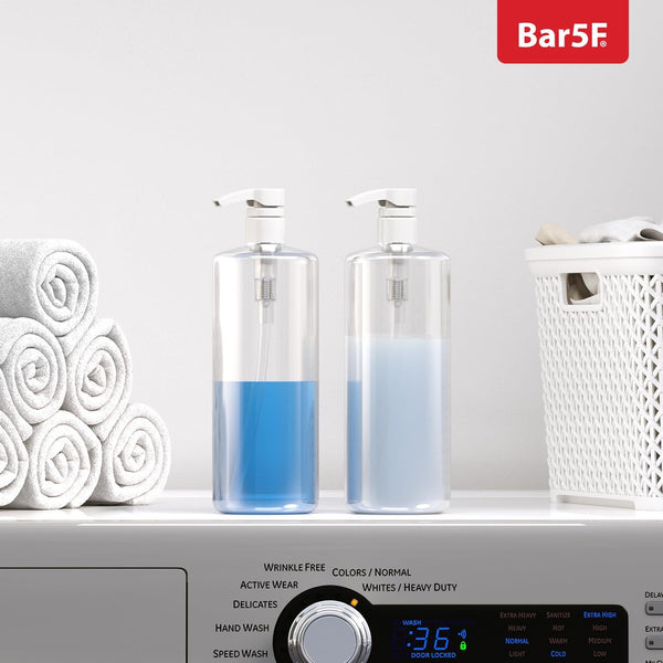 Bar5F Pumps for Shampoo and Conditioner Bottles, Salon-Brand Liters, 2 Pack | Professional-standard durability for salon-brand 1 L/33.8 oz