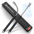 KTEBO 2 Pack Electric Candle Lighter, Windproof Plasma Arc Rechargeable | USB-C Flameless Plasma Lighter, 360-Degree Flexible Long Gooseneck, LED