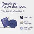Arista Purple Shampoo Bar, Amla Fruit Powder, Purple Toner & Castor Oil, Moisturizing & Plastic Free Hair Soap, Sulfate Free Solid Shampoo Puck