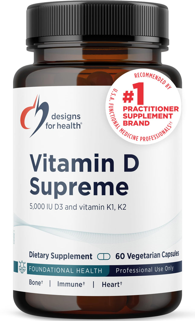 Designs for Health Vitamin D Supreme - Vitamin D 5000 IU with 2000Mcg Vitamin K 