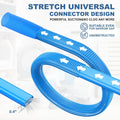 PetOde Dryer Vent Cleaner Kit, Flexible Dryer Lint Vacuum Attachment Compatible with Most Vacuum Cleaner, Blue 31.5 Inch Blue