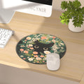 Hancynir Black Cat Mouse Pad, Cute Mouse Pads for Wireless Mouse Desk Accessories, Small Funny Mousepad with Non-Slip Rubber Base, Travel Mouse