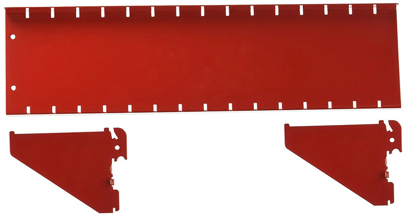 Wall Control Shelf 4in Deep Pegboard Shelf Assembly Pegboard and Slotted Tool Board â Red Red 4in x 16in