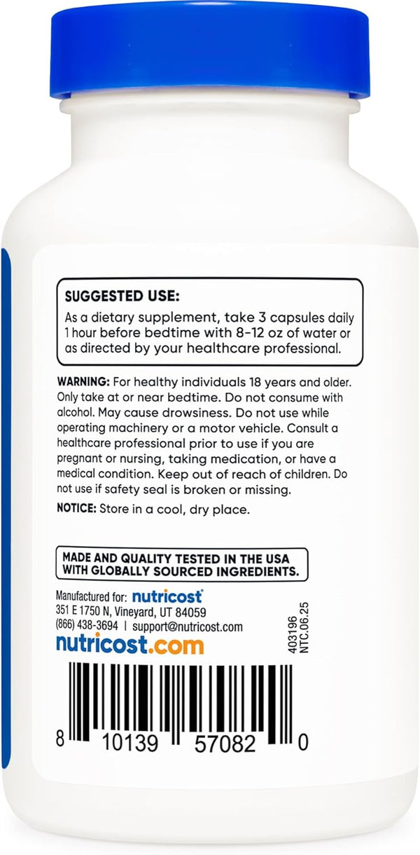 Nutricost Sleep Aid Complex 1330Mg Serving (90 Capsules)