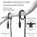 Brightech Ambience Pro Super Bright Solar - 27Ft Remote Control Outdoor String Lights with 12 Shatterproof S14 Bulbs, Commercial Grade LED,