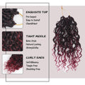 Vemet Goddess Locs Crochet Hair, 8 Inch 9 Packs Faux Locs Synthetic Crochet Hair, Boho Style Pre looped crochet with Curly Ends 8 Inch(Pack of 9) TBUG