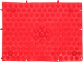 Reflexology Foot Massage Pad - Acupressure Mat for Blood Circulation, Stress Reliefs, and Foot Health, Home Therapy Massaging Plate (Red)