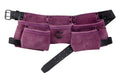 Graintex DS2213 :: 9 Pocket Children Tool Belt Purple Color Suede Leather, Kids Real Tool Belt, Boys and Girls Tool Apron for Home Improvement,
