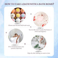 Hemp Oil Bath Bombs Gift Set Natural Refreshing Bubble Bath Kit with 6 Relaxing Scents Made from Pure Essential Oil for Bubble and Spa Bath,