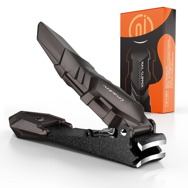 Nail Clippers for Men with Catcher Ã¢ÂÂ No Splash, Self-Collecting Premium Ste