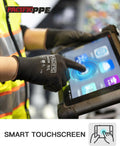 PACIFIC PPE Safety Work Gloves Medium(Fits like S) Black (18 Pairs)