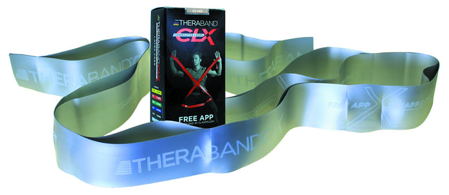 THERABAND CLX Resistance Band with Loops, Fitness Band for Home Exercise and Ful