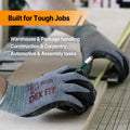 DEX FIT Nitrile Work Gloves FN330, 3 Pairs, 3D-Comfort Stretchy Fit, Firm Grip, Thin & Lightweight, Touch-Screen Compatible, Durable, Breathable &