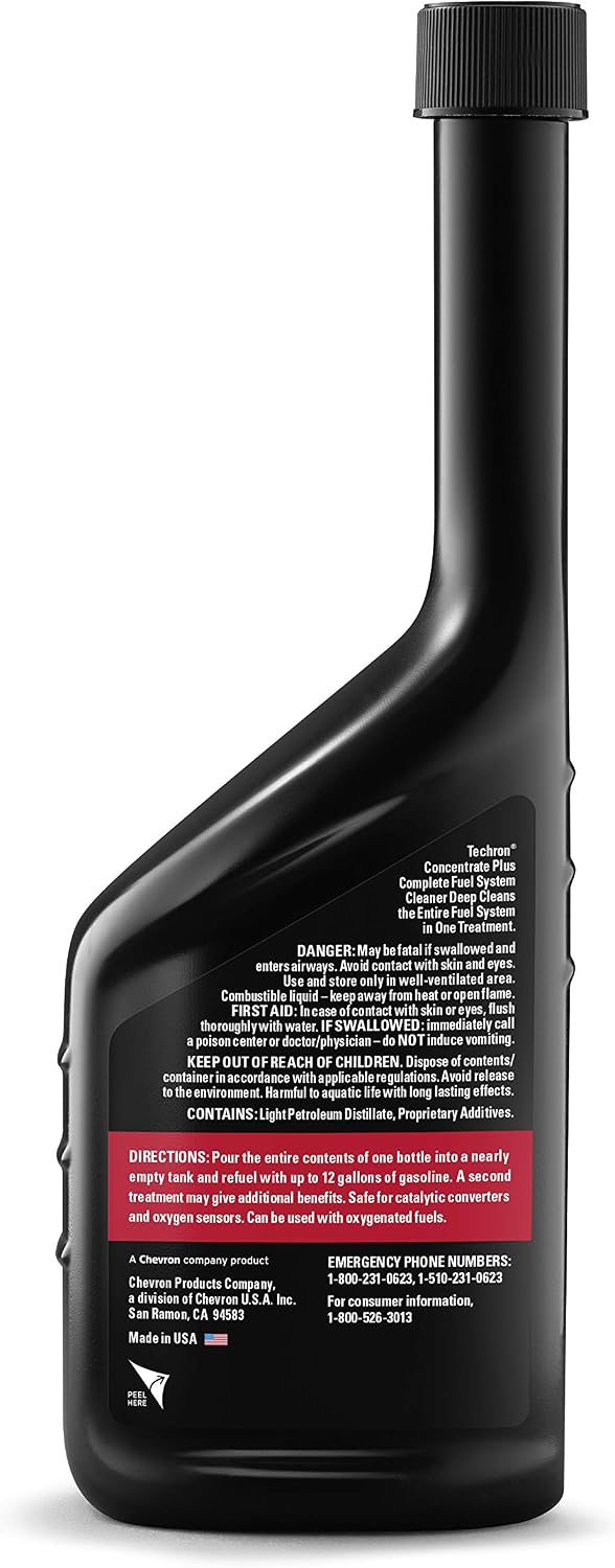 Chevron 67740-CASE Techron Concentrate Plus Fuel System Cleaner - 12 oz. (Pack of 6) 12 Fl Oz (Pack of 6) 12 oz.