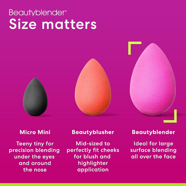 Beautyblender Original Pink Makeup Sponge | Super-Soft Blending Foam for Foundations, Powders and Creams | Reusable & Washable, Vegan &