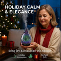 120ML Essential Oil Diffuser, 3D Glass Aromatherapy Diffuser with Auto Shut-Off and 7 Color LED Lights, Ultrasonic Mist Humidifier with 4 Timer