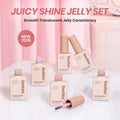 beetles Gel Polish Whispers of Love Jelly Gel Nail Polish Set - 6 Colors Milky White Nude Pink Neutral Sheer Translucent Soak Off UV Gel Nail Kit,