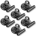 Grtard 6 Pack Magnetic Clips Heavy Duty, Strong Magnet Clips for Fridge Black 6pack