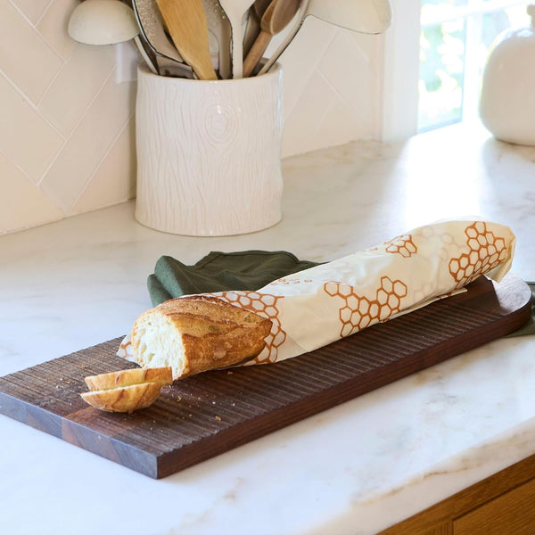 Bee's Wrap Vegan Beeswax Wraps for Bread - Beeswax Bread Wrap for Sourdough & Bread Storage - Made in USA Reusable Natural Food Wrap - Meadow