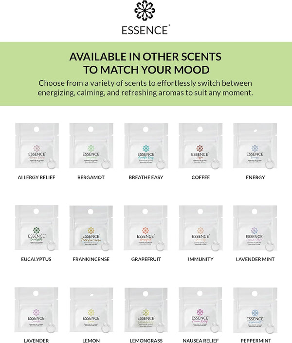Essence Wearable Aromatherapy Nasal Diffuser – Stress Relief Essential Oil Nose Ring – Personal Scent Clip for Travel, Work & Everyday Use – Made