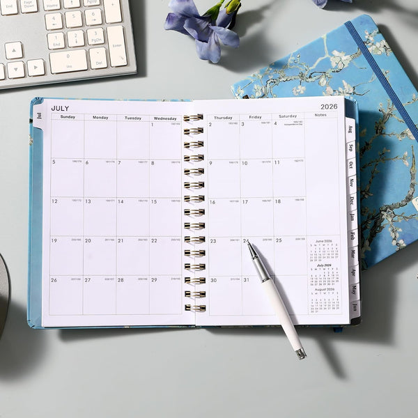 Planner 2026-2027- Academic Planner 2026-2027, JUL 2026 - JUN 2027, 6.4" x 8.5" Calendar Planner, Monthly Tabs, Hardcover, Thick Paper, Daily