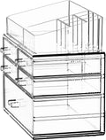 ZHIAI Stackable Organizer, Acrylic Cosmetic Organizer for Dresser, Vanity, Kitchen Cabinet, Bathroom, Under Sink, Home Organization and Storage (1