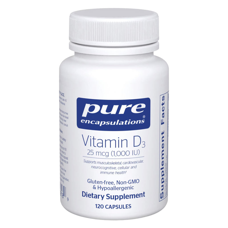 Pure Encapsulations Vitamin D3 25 Mcg (1,000 IU) - Supplement to Support Bone, Joint, Breast, Heart, Colon & Immune Health - with Premium Vitamin
