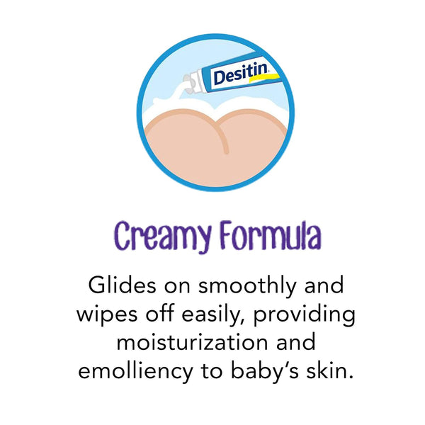 Desitin Daily Defense Baby Diaper Rash Cream with Zinc Oxide to Treat, Relieve & Prevent diaper rash, Hypoallergenic, Dye-, Phthalate- &