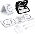 3 in 1 Apple Charging Station for Iphone Airpods Iwatch - Travel Charger for Multiple Devices, Portable Foldable Charging Station - Magnetic