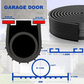 DGSL Garage Door Seals Bottom Rubber Weather Stripping Kit Seal Strip Replacement, Weatherproof Threshold Buffering Sealing Rubber 5/16 Inch T